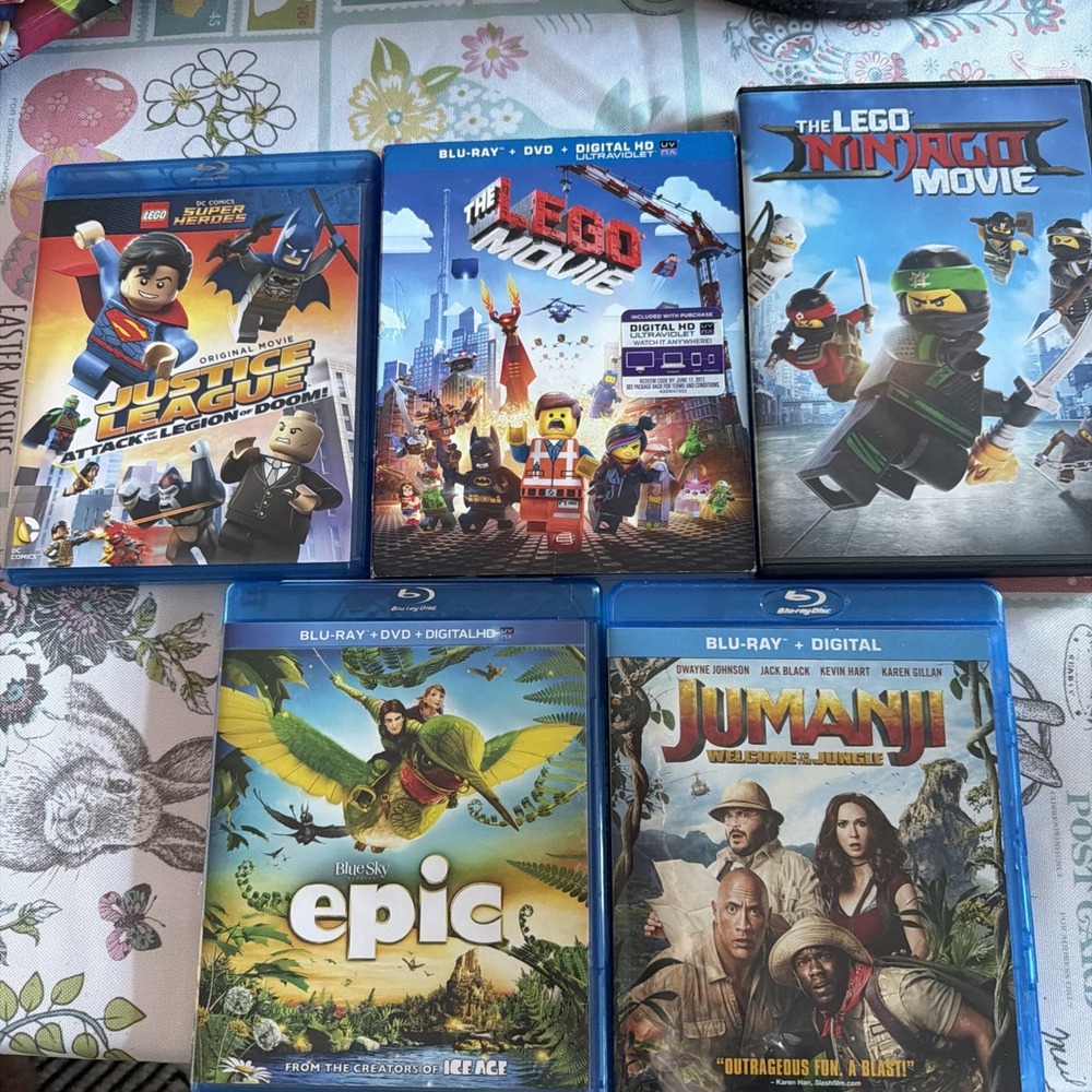 lot 5 blu-ray DVD WB animation wholesale lot Jumanji, The Lego‎ Movies + More - Picture 2 of 12